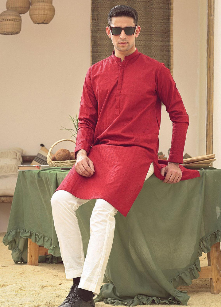 Istor Cotton Formal Kurta for Men -  MAHROON IST-67