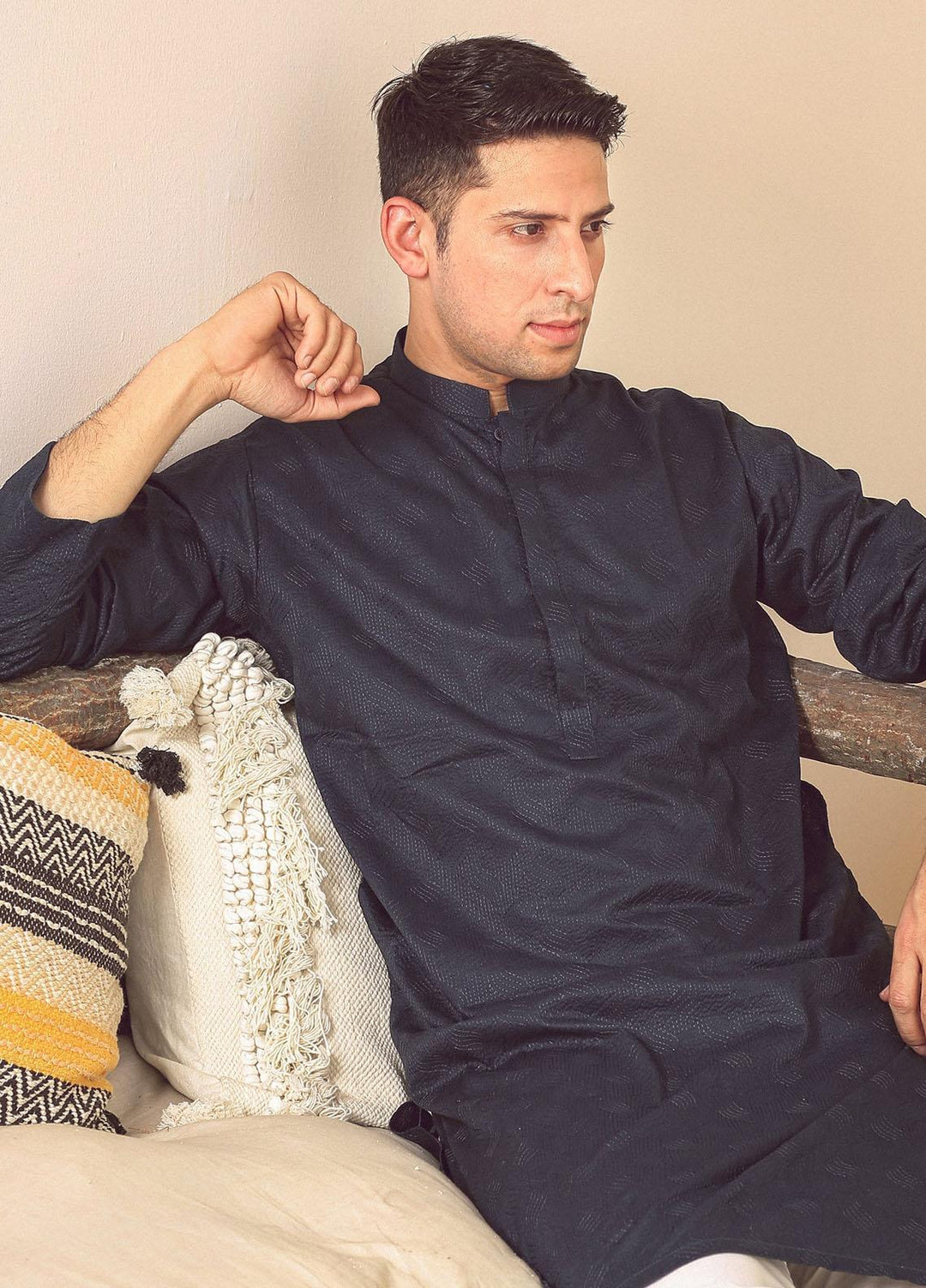 Istor Cotton Formal Kurta for Men -  NAVY IST-68