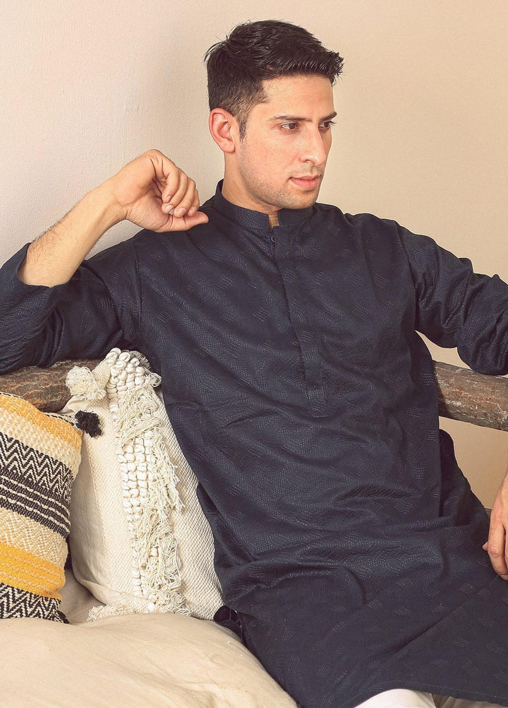 Istor Cotton Formal Kurta for Men -  NAVY IST-68