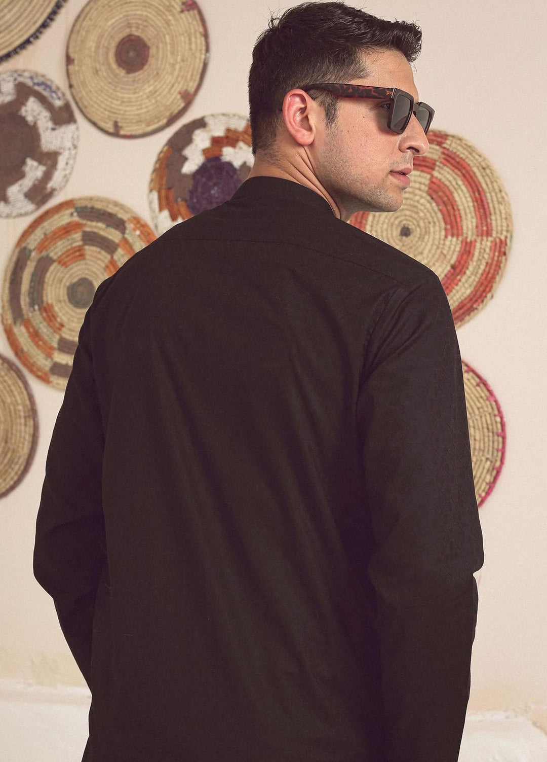 Istor Cotton Formal Kurta for Men -  BLACK IST-80