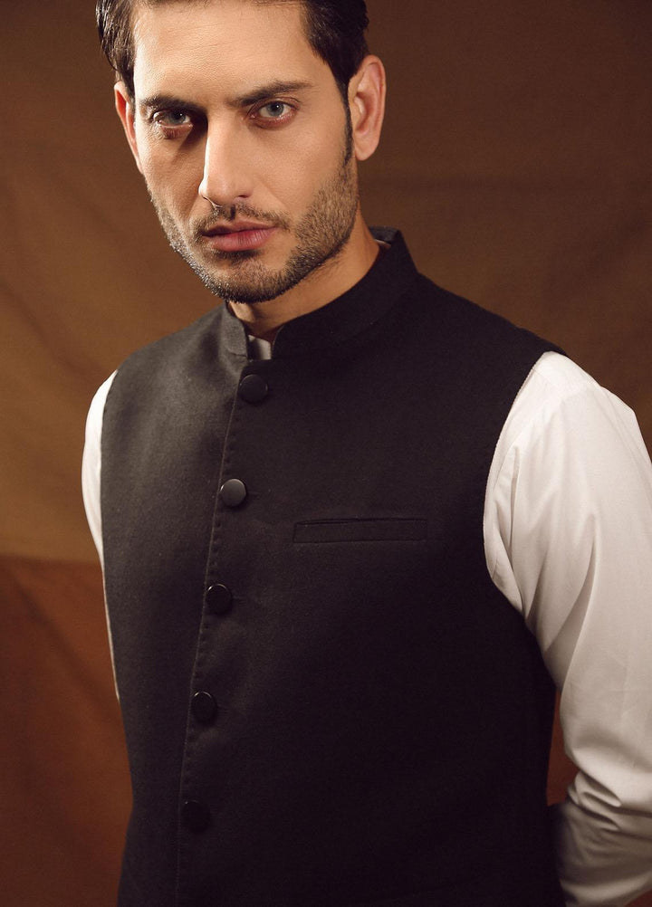 Istor Wool Formal Waistcoat for Men -  IST-57 Wool Blend Black
