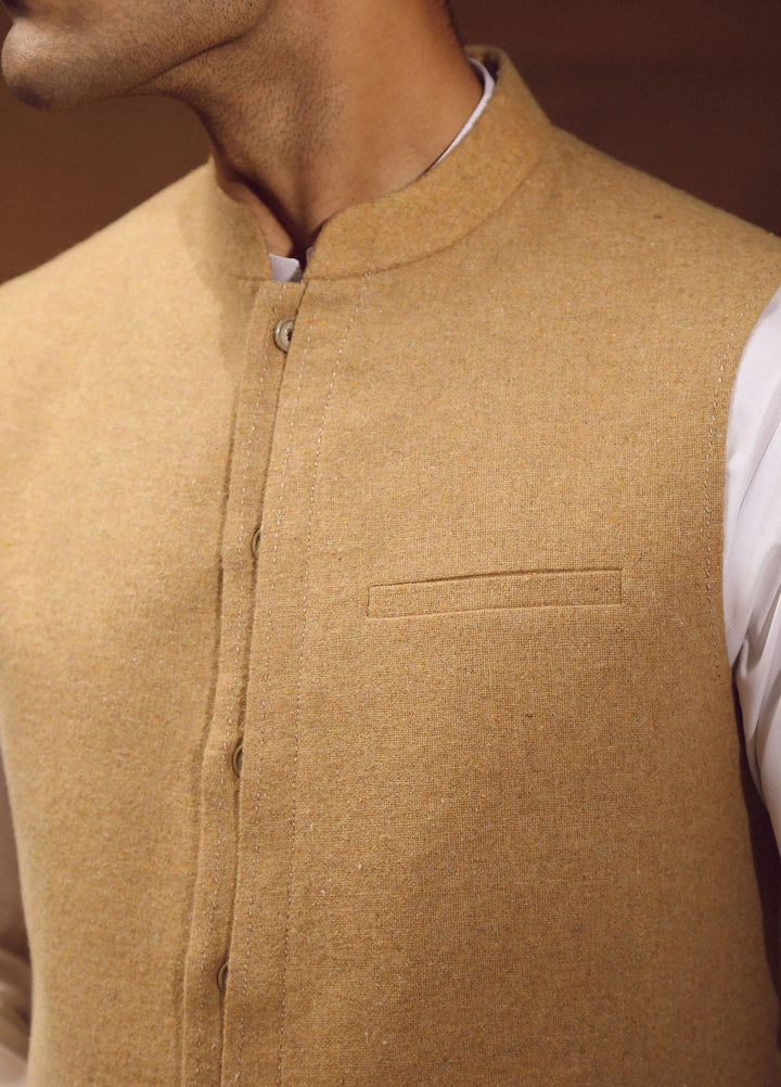 Istor Tweed Formal Waistcoat for Men -  IST-59 Tweed Light Khaki