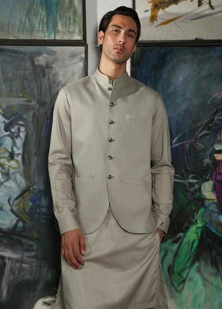 Istor Cotton Formal Waistcoat for Men -  CARDOBA CEMENT IST-145