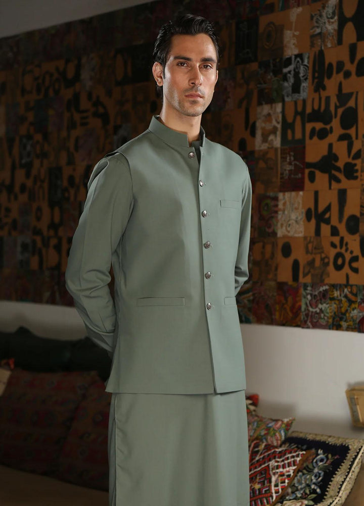 Istor Wash N Wear Formal Waistcoat for Men -  EMPIRE SAGE IST-154