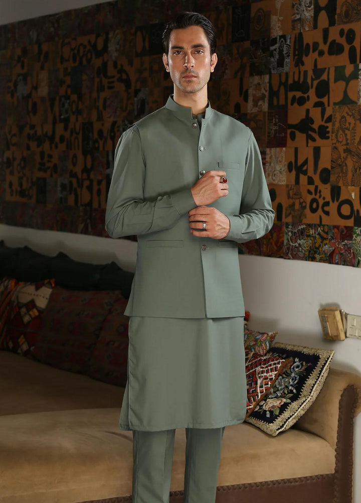 Istor Wash N Wear Formal Waistcoat for Men -  EMPIRE SAGE IST-154