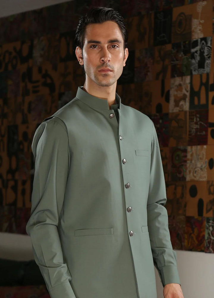 Istor Wash N Wear Formal Waistcoat for Men -  EMPIRE SAGE IST-154