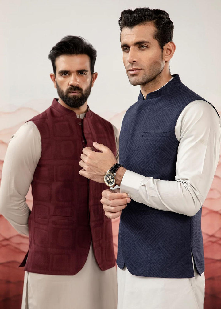 Istor Jacquard Formal Waistcoat for Men -  IST-110-RED