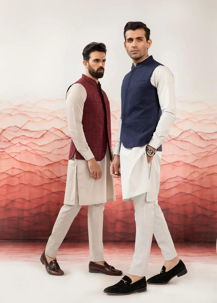 Istor Jacquard Formal Waistcoat for Men -  IST-110-RED
