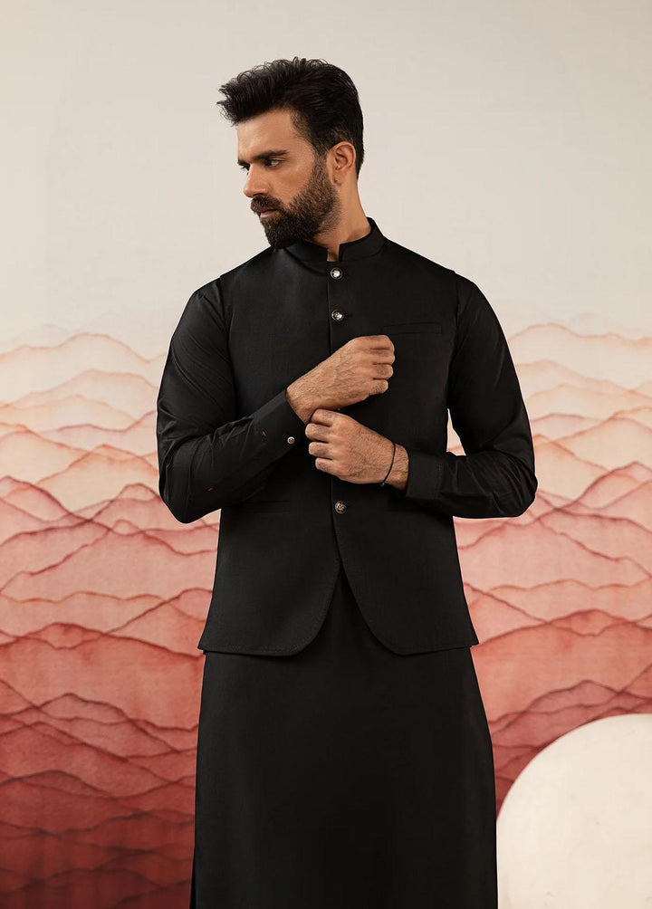 Istor Wash N Wear Formal Waistcoat for Men -  IST-112-BLACK
