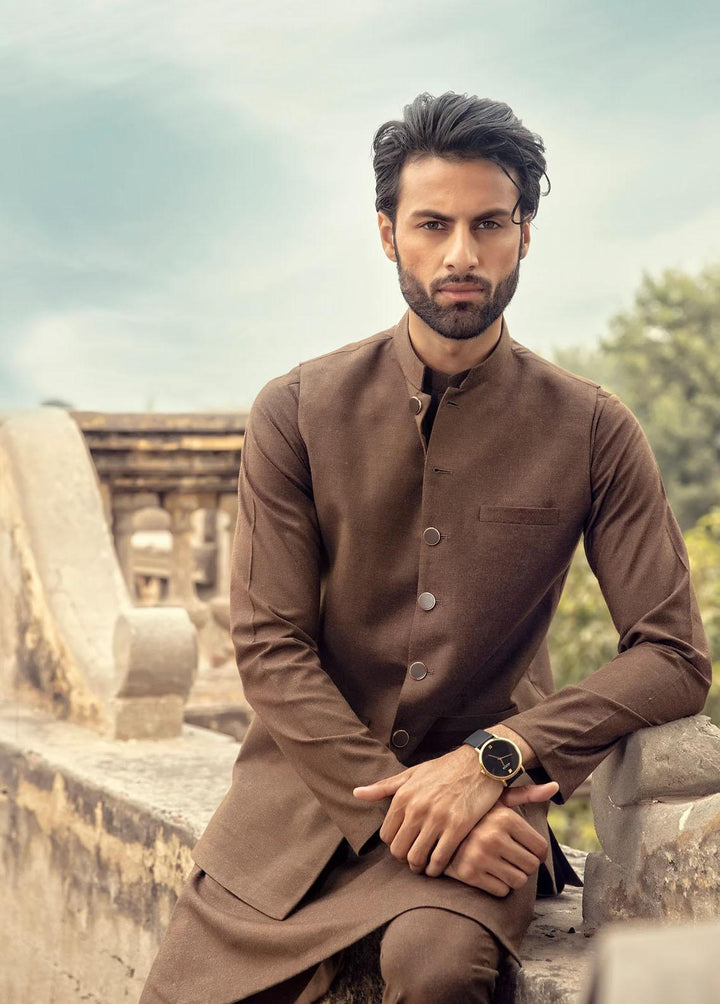 Istor Wool Formal Waistcoat for Men -  IST-73-Camel