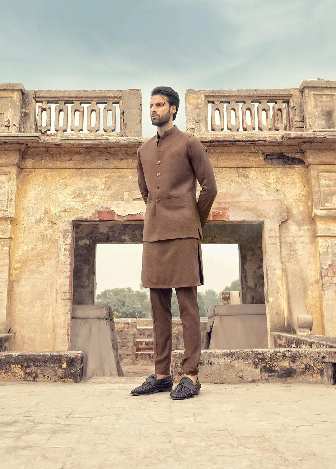 Istor Wool Formal Waistcoat for Men -  IST-73-Camel