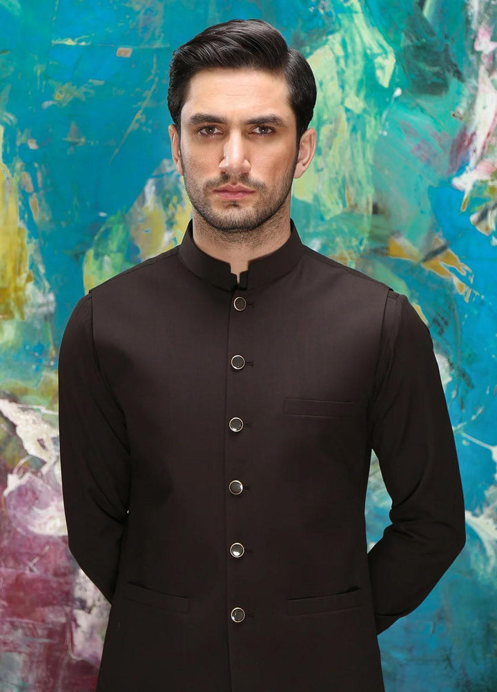 Istor Wash N Wear Formal Waistcoat for Men -  MARVELOUS CHOCOLATE IST-149