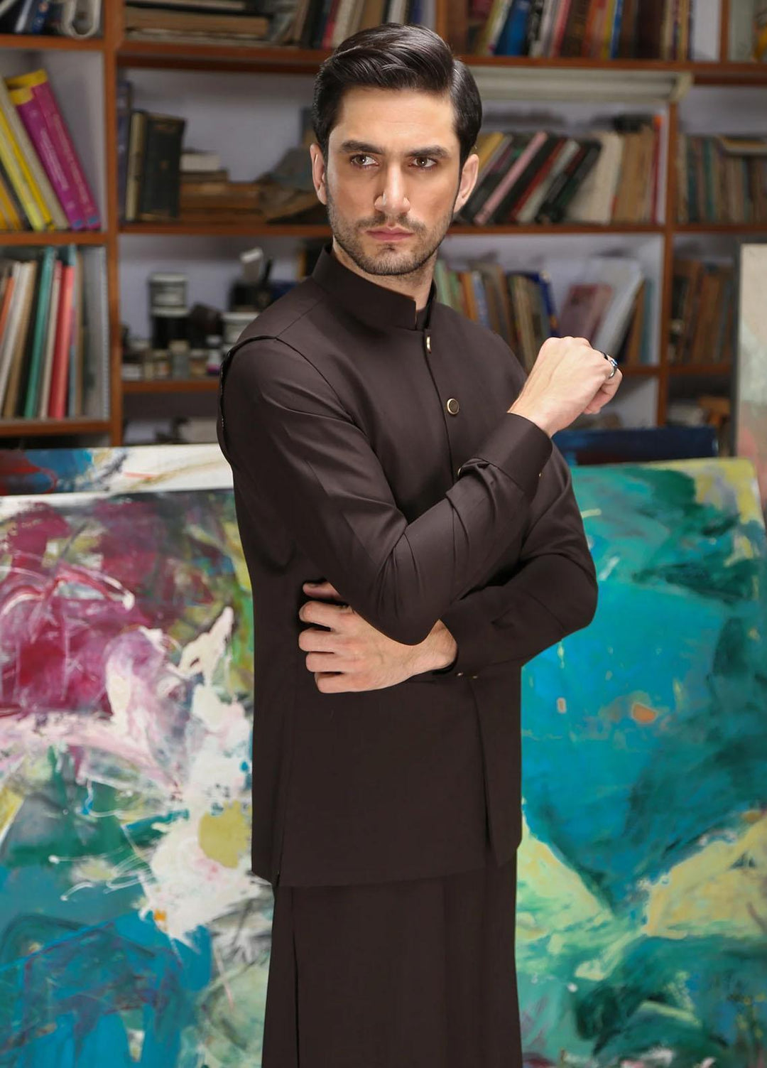 Istor Wash N Wear Formal Waistcoat for Men -  MARVELOUS CHOCOLATE IST-149