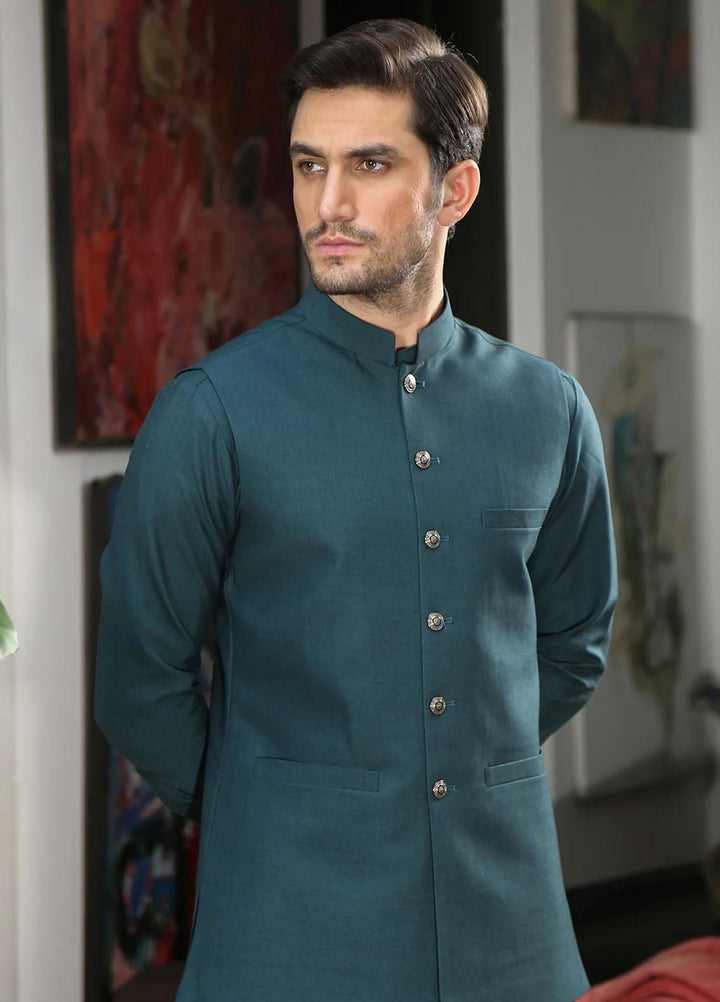 Istor Wash N Wear Formal Men Waistcoat -  PARAMOUNT BOTTLE GREEN IST-150