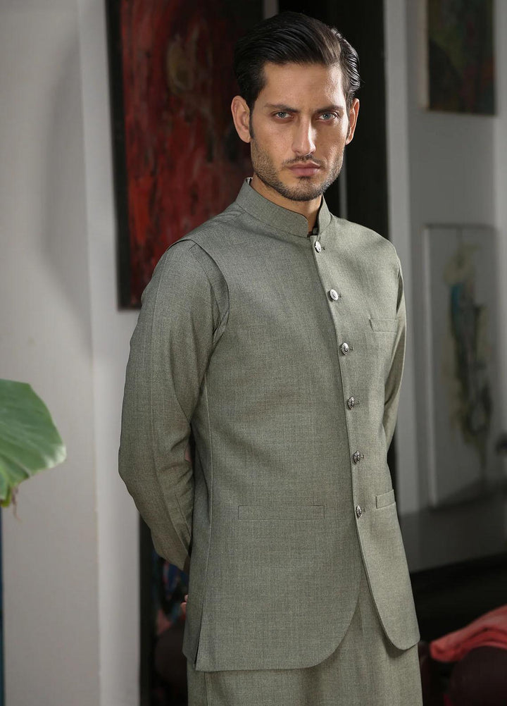 Istor Wash N Wear Formal Waistcoat for Men -  PARAMOUNT FOREST GREEN IST-151