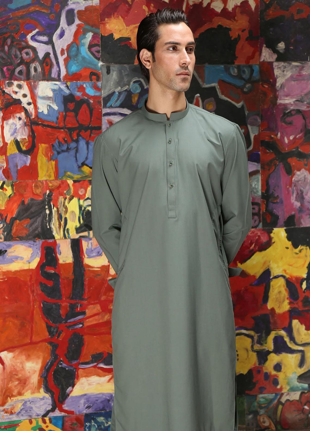 Istor Wash N Wear Formal Kurta Pajama for Men -  EMPIRE SAGE IST-144