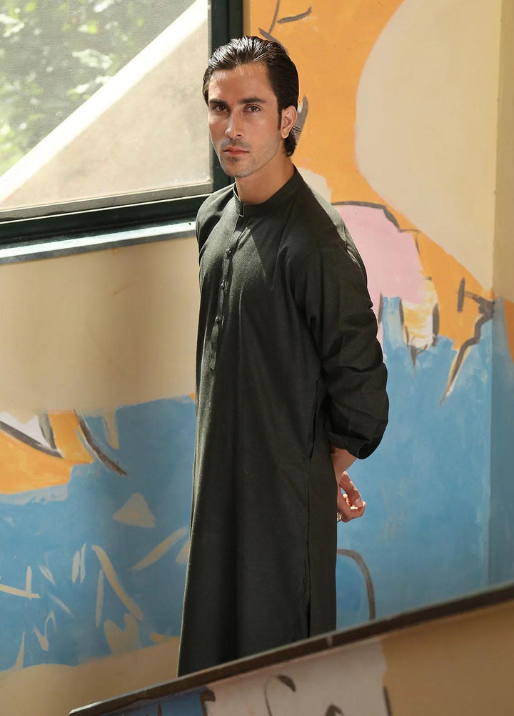 Istor Wash N Wear Formal Kurta Pajama for Men -  MARKHOR FOREST GREEN IST-48