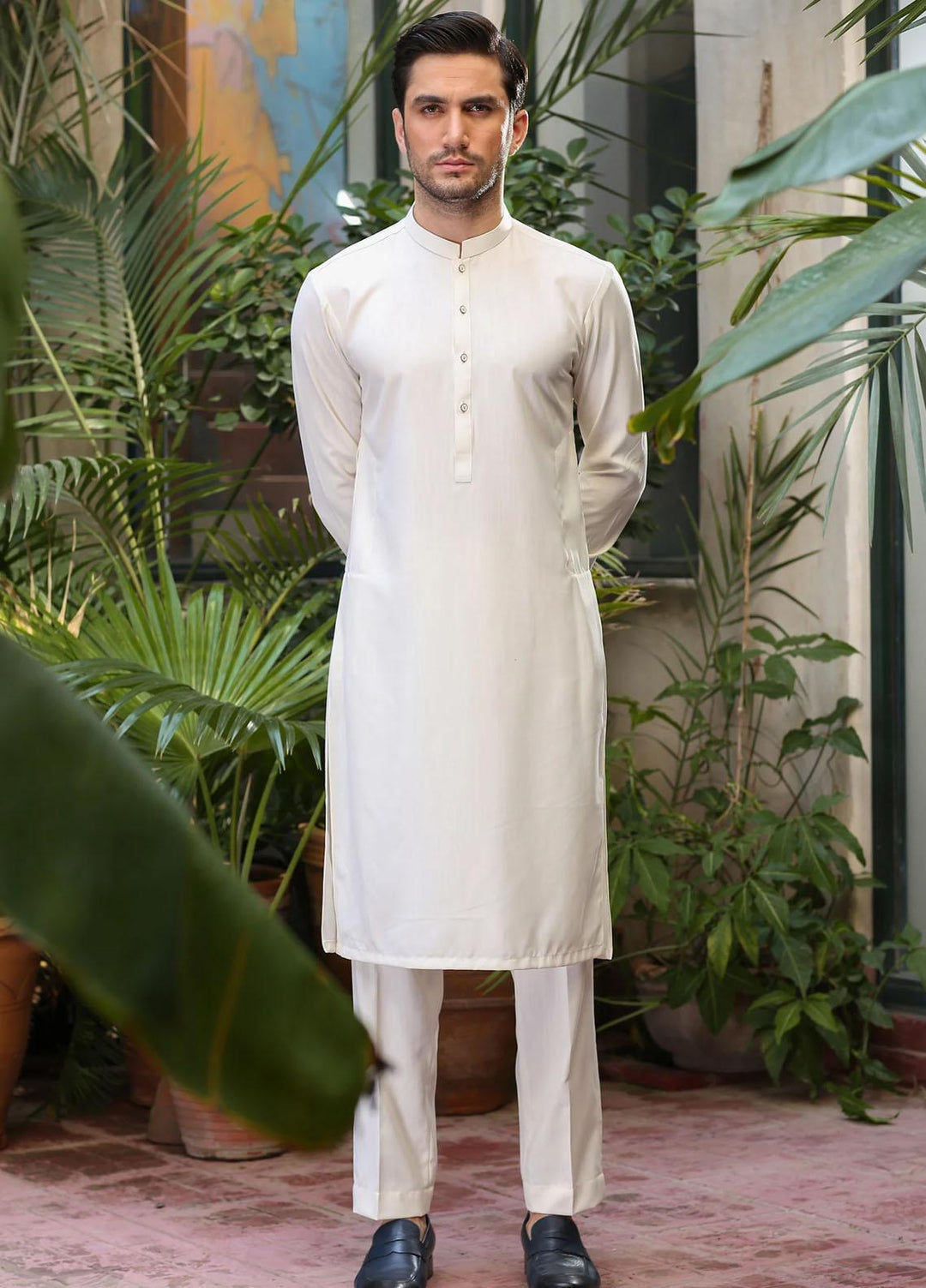 Istor Wash N Wear Formal Men Kurta Pajama -  MARVELOUS BUTTER CREAM IST-142