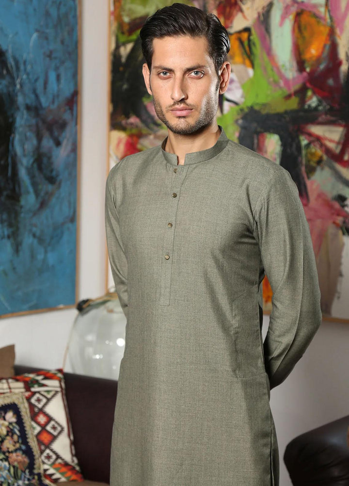 Istor Wash N Wear Formal Kurta Pajama for Men -  PARAMOUNT FOREST GREEN IST-143