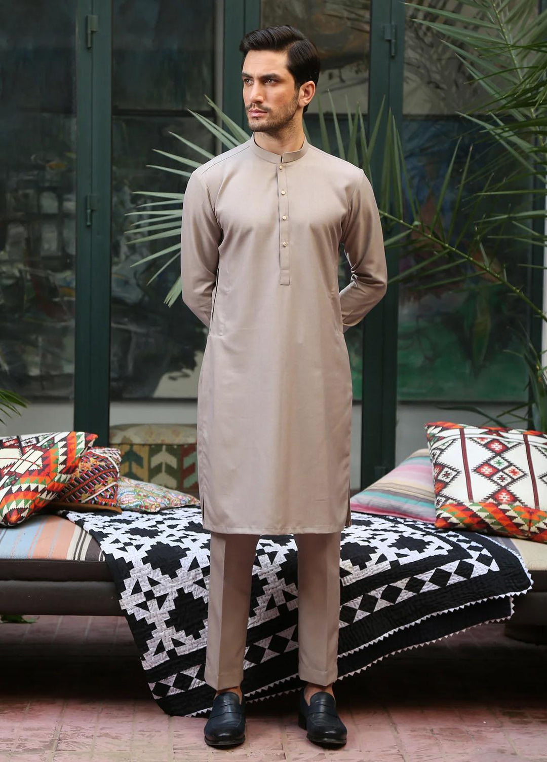 Istor Wash N Wear Formal Men Kurta Pajama -  PARAMOUNT SAND IST-143