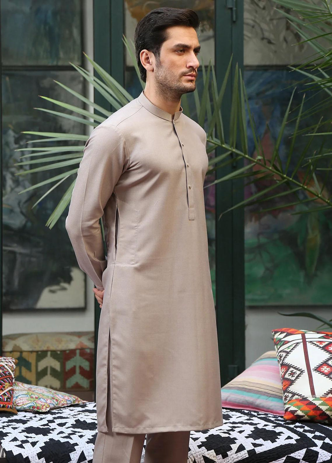Istor Wash N Wear Formal Men Kurta Pajama -  PARAMOUNT SAND IST-143