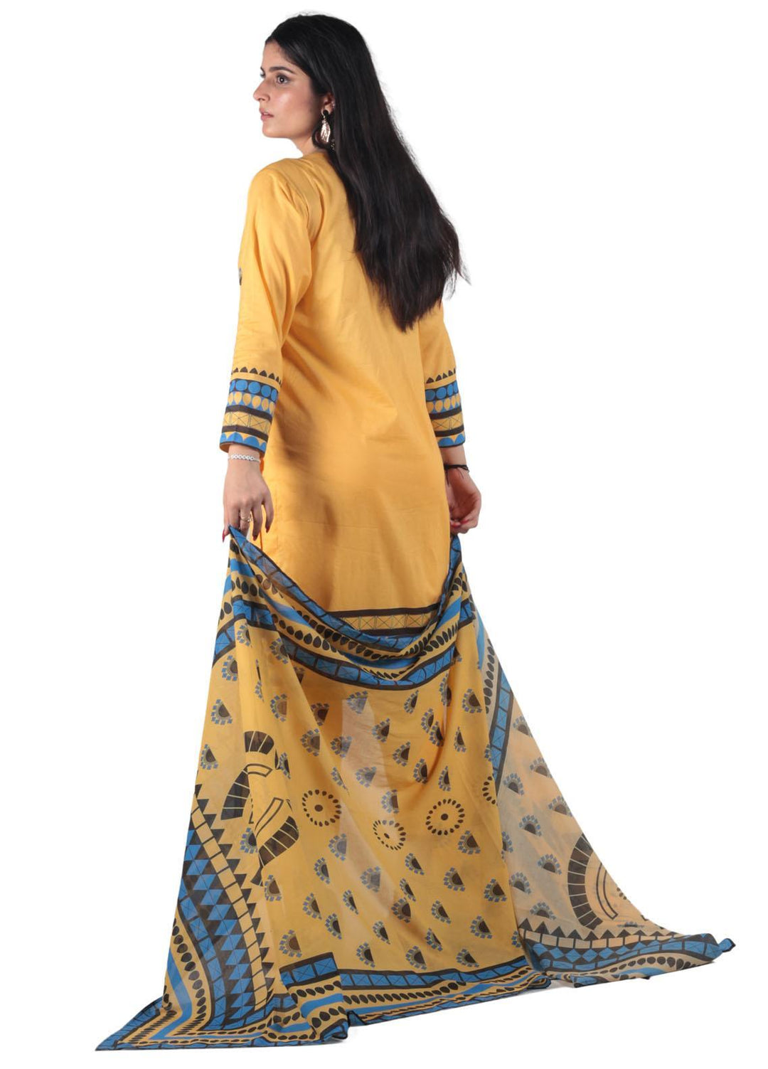 Vibgyor Fashion Pret Printed Lawn 3 Piece Suit D7-C1-23S LEYA YELLOW