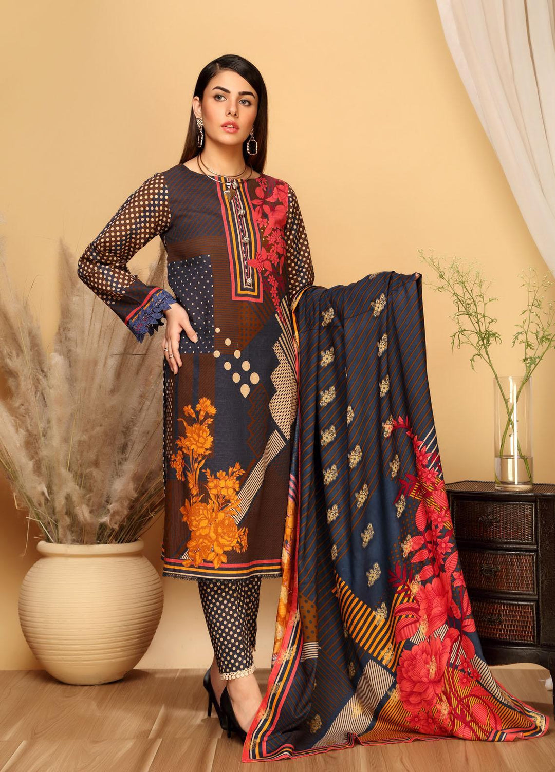 Ittehad Textiles Printed Khaddar Suits Unstitched 3 Piece IT21GK LF-GK-2114A - Winter Collection