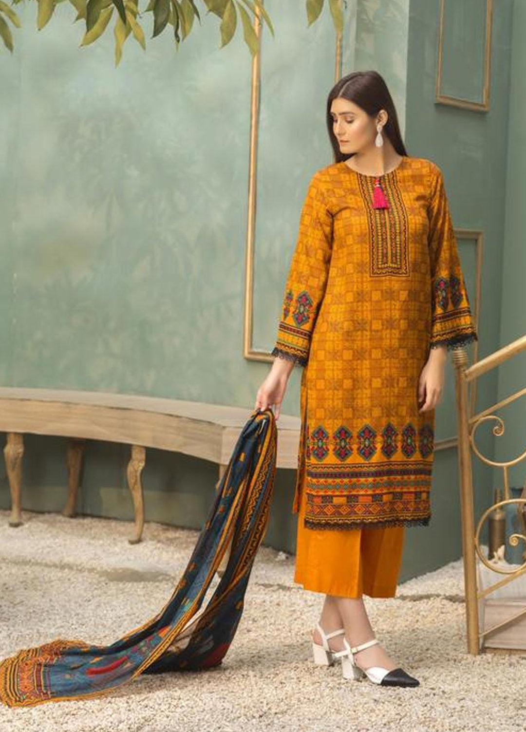 Ittehad Textiles Printed Lawn Suits Unstitched 3 Piece IT21CL LF-CL-21135A - Summer Collection