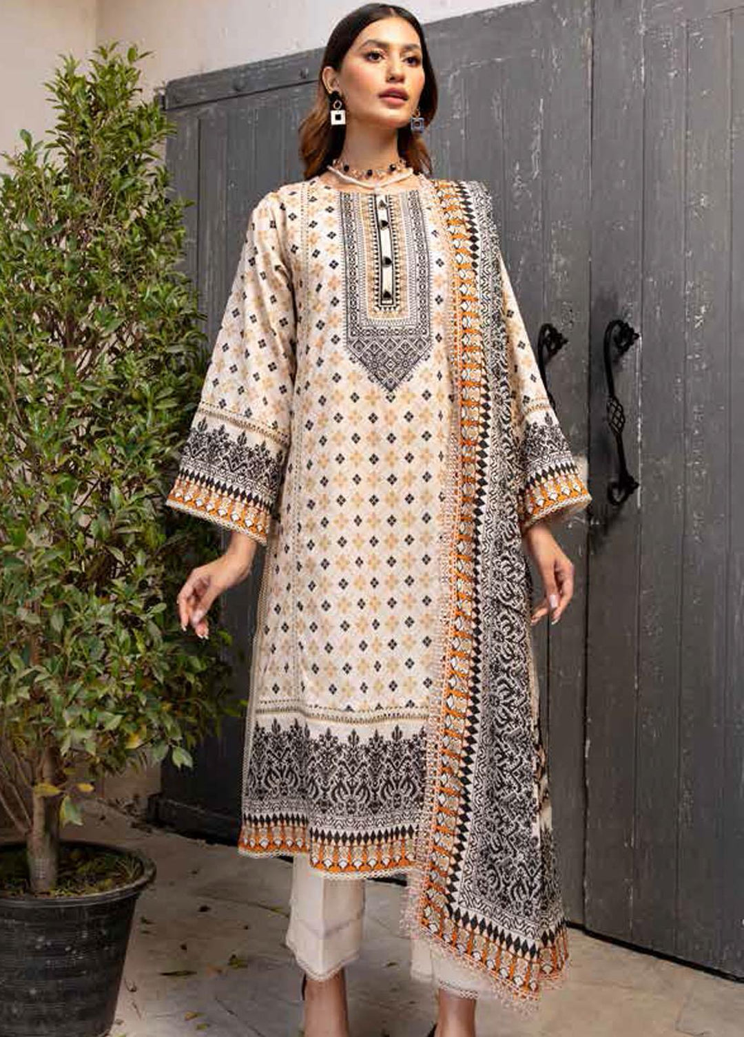 Crystal By Ittehad Textiles Printed Lawn Suits Unstitched 3 Piece ITD22CS LF-CL1-2213A - Summer Collection