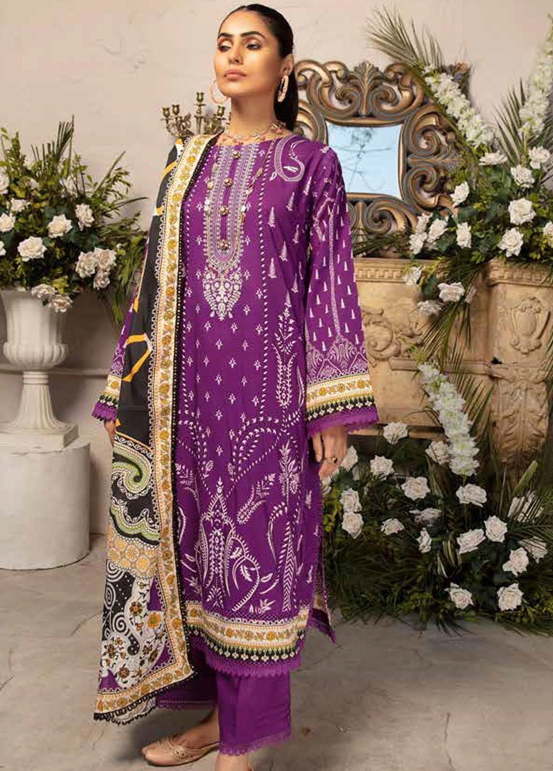Crystal By Ittehad Textiles Printed Lawn Suits Unstitched 3 Piece ITD22CS LF-CL1-2219A - Summer Collection