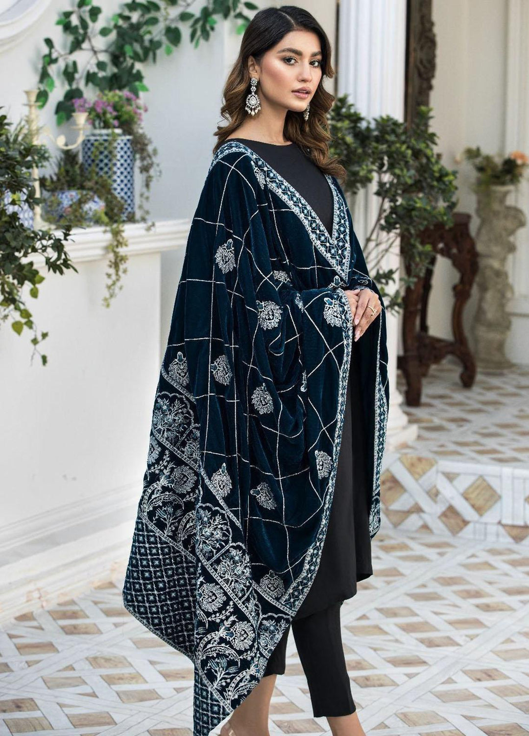 Resham Ghar  Velvet  Shawls RGVS-02 - Winter Shawls