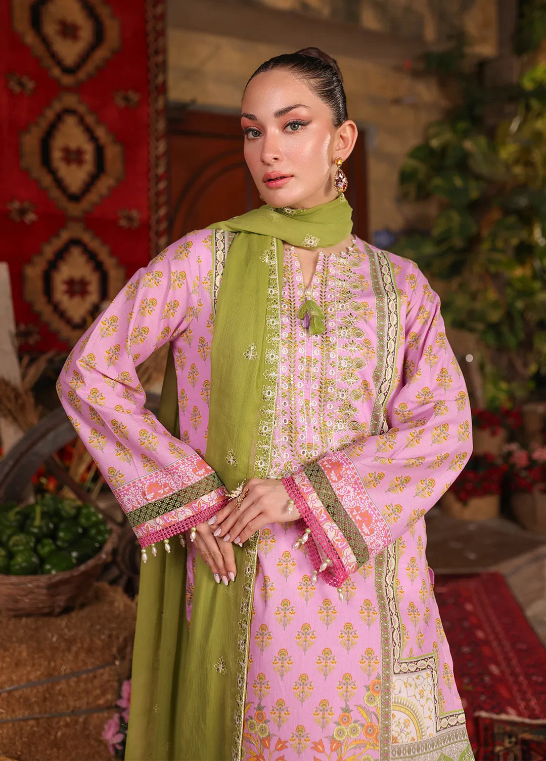 Izel by Salitex Embroidered Cambric Suits Unstitched 3 Piece SUNW6PE001UT - Fall Collection