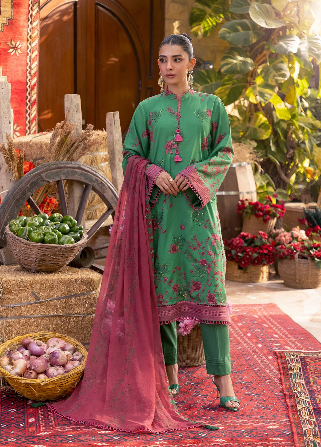 Izel by Salitex Embroidered Cambric Suits Unstitched 3 Piece SUNW6PE005UT - Fall Collection