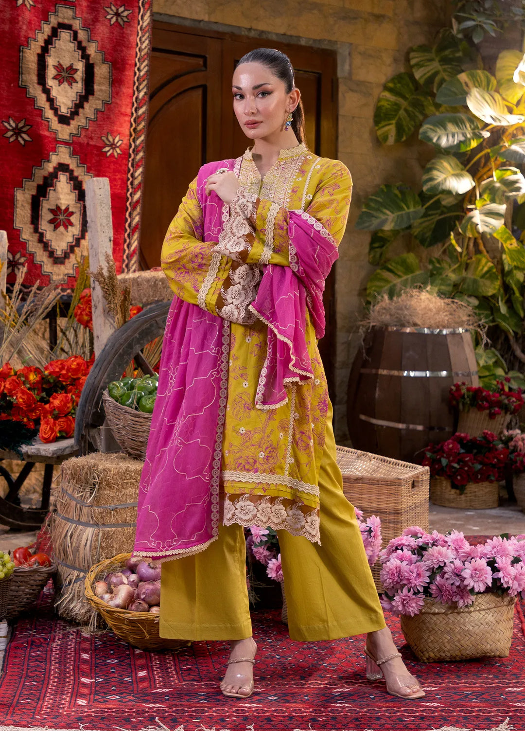 Izel by Salitex Embroidered Cambric Suits Unstitched 3 Piece SUNW6PE009UT - Fall Collection