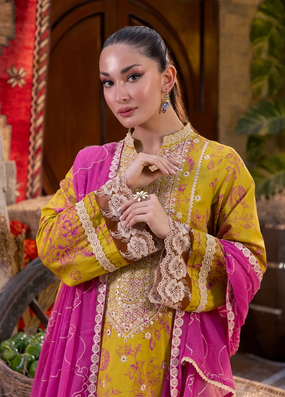Izel by Salitex Embroidered Cambric Suits Unstitched 3 Piece SUNW6PE009UT - Fall Collection