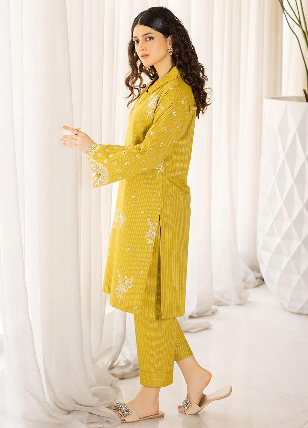 Izel Pret Casual Cotton 2 Piece Suit IZL23P JADE