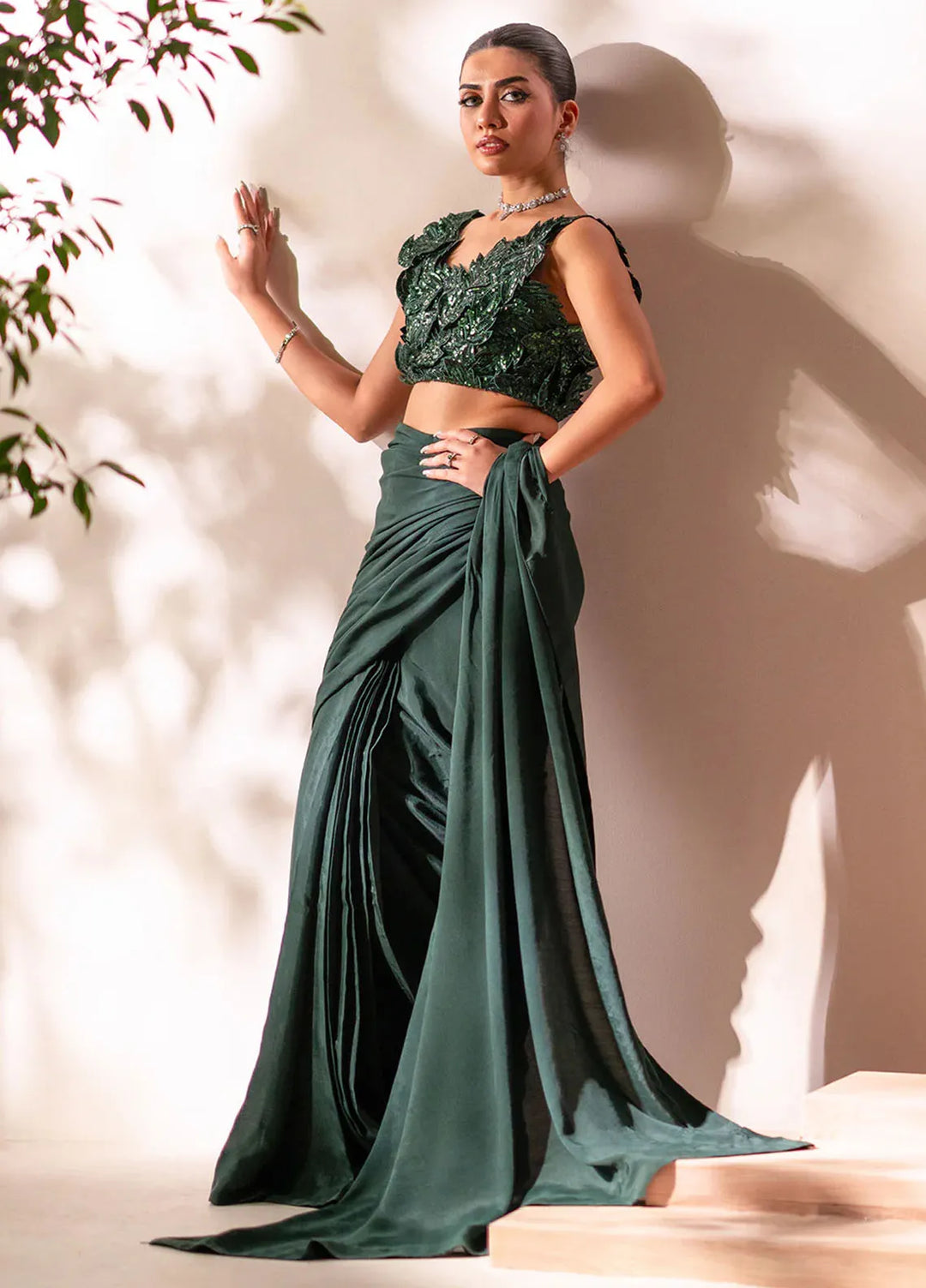 Izel Pret Embroidered Organza Saree SLC-001-Luxe