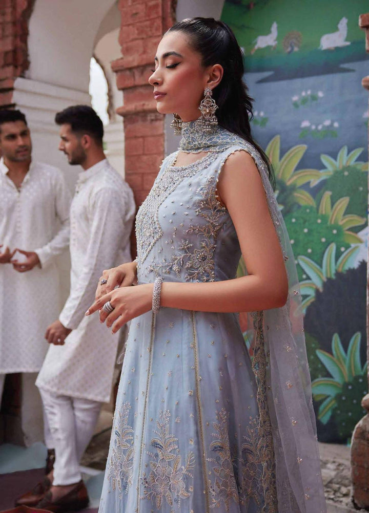 Izhar By Mushq Embroidered Chiffon Suits Unstitched 4 Piece MQ23IZ MCH-10 Tania - Luxury Collection