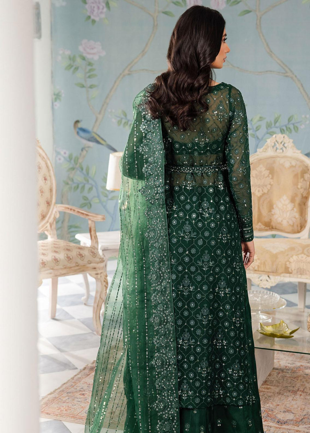 Iznik Embroidered Chiffon Suits Unstitched 3 Piece IZ24 CC 40 Keziah - Luxury Collection