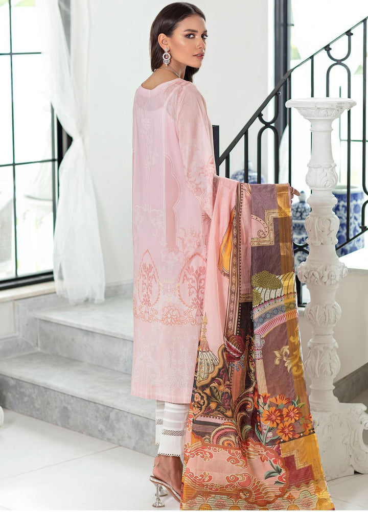 Iznik Embroidered Lawn Suits Unstitched 3 Piece IZ21EF 02 Soft Pink - Festive Collection