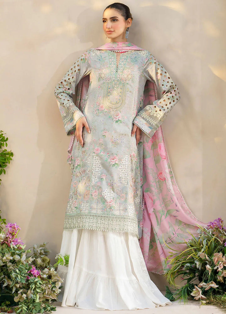 Iznik Embroidered Lawn Suit Unstitched 3 Piece IZ24F SFL-07 Gleam - Festive Collection