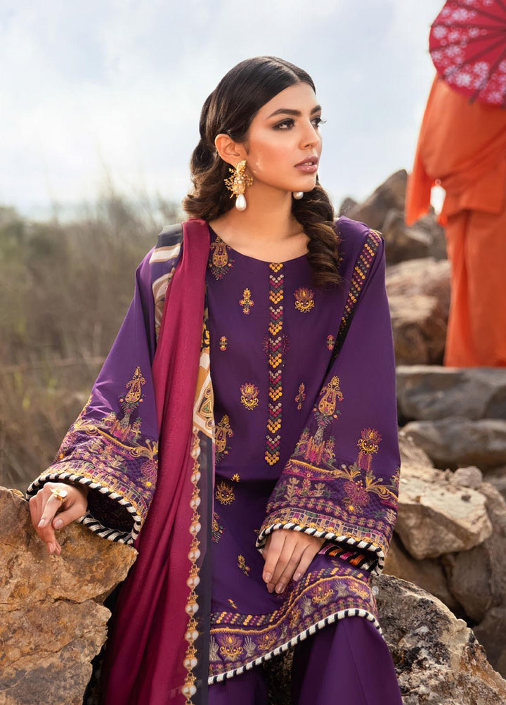 Iznik Embroidered Lawn Suits Unstitched 3 Piece IZ21L 03 Horizon - Luxury Collection