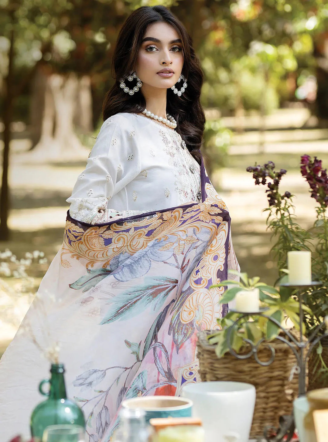 Jaan-E-Adaa By Imrozia Premium Embroidered Lawn Suit Unstitched 3 Piece IMP24J IPL-03 Zebaish - Summer Collection