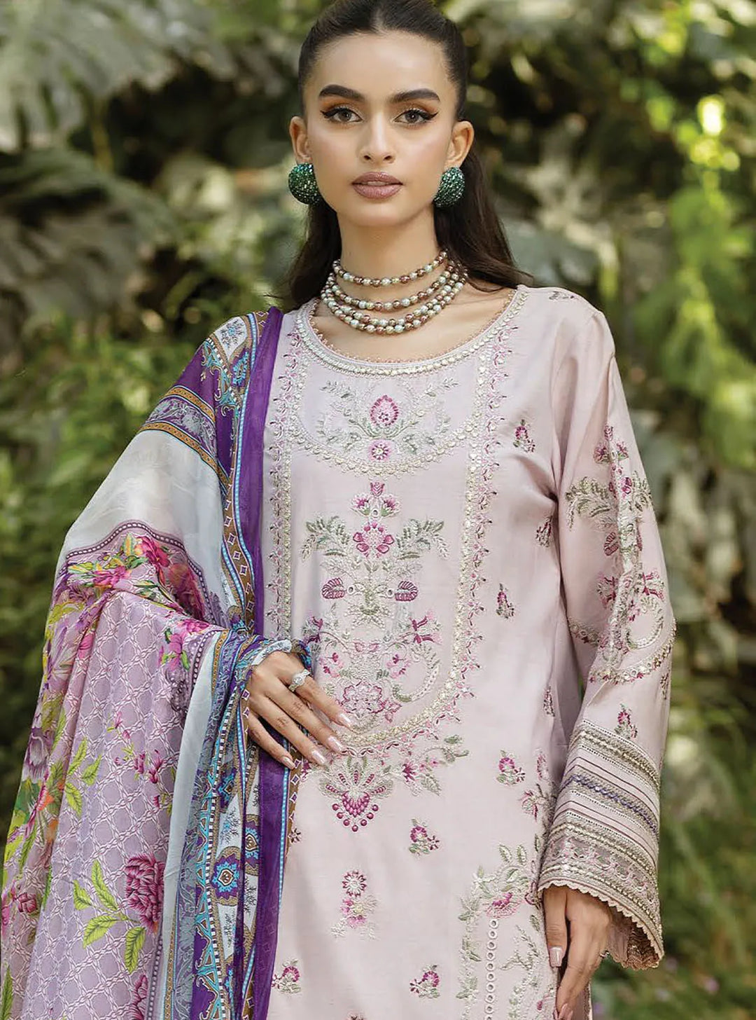 Jaan-E-Adaa By Imrozia Premium Embroidered Lawn Suit Unstitched 3 Piece IMP24J IPL-05 Afsana-e-Dil - Summer Collection