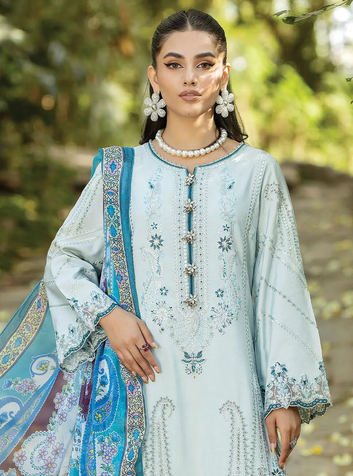 Jaan-E-Adaa By Imrozia Premium Embroidered Lawn Suit Unstitched 3 Piece IMP24J IPL-07 Zarafat - Summer Collection