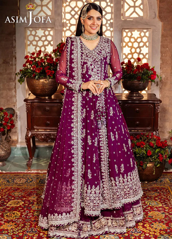 Jaan-e-Jahan by Asim Jofa Embroidered Chiffon Suits Unstitched 3 Piece AJ24JJ AJJJ-01 - Formals Collection