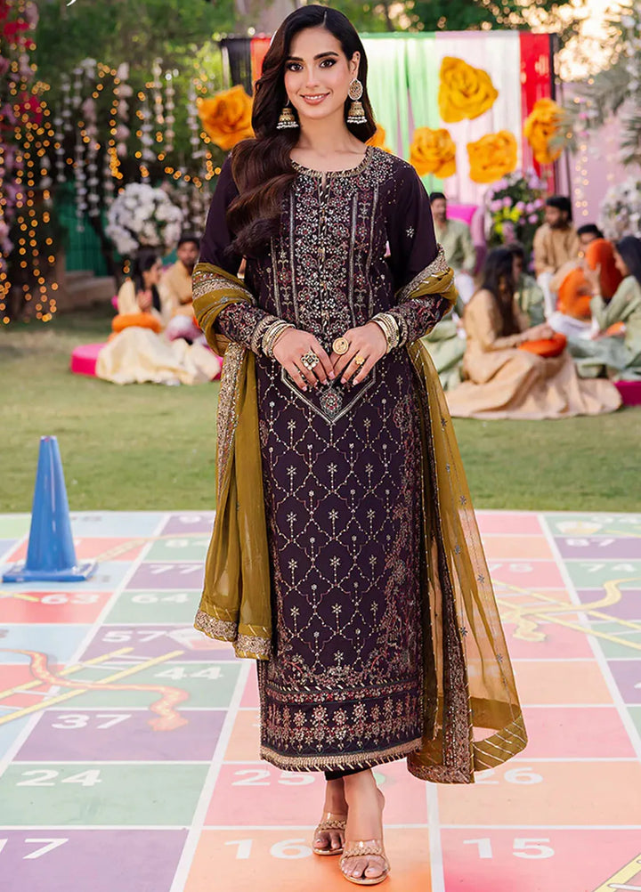 Jag Mag By Asim Jofa Embroidered Paper Cotton Suit Unstitched 3 Piece AJ24J AJMJ-11 - Festive Collection