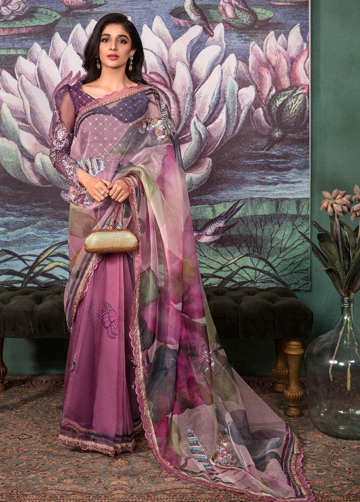 Jahan Aara By Nayab Embroidered   Unstitched Saree NB23JA NS-006 ASHNA - Premium Collection