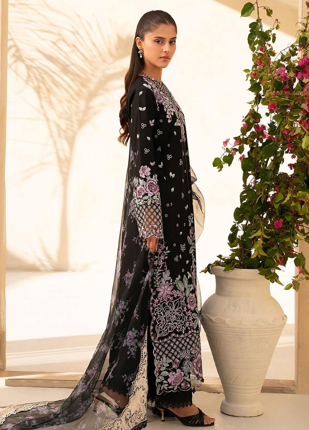 Jahan by Rajbari Embroidered Lawn Suits Unstitched 3 Piece RB25JPF D-1 A Vera - Summer Collection