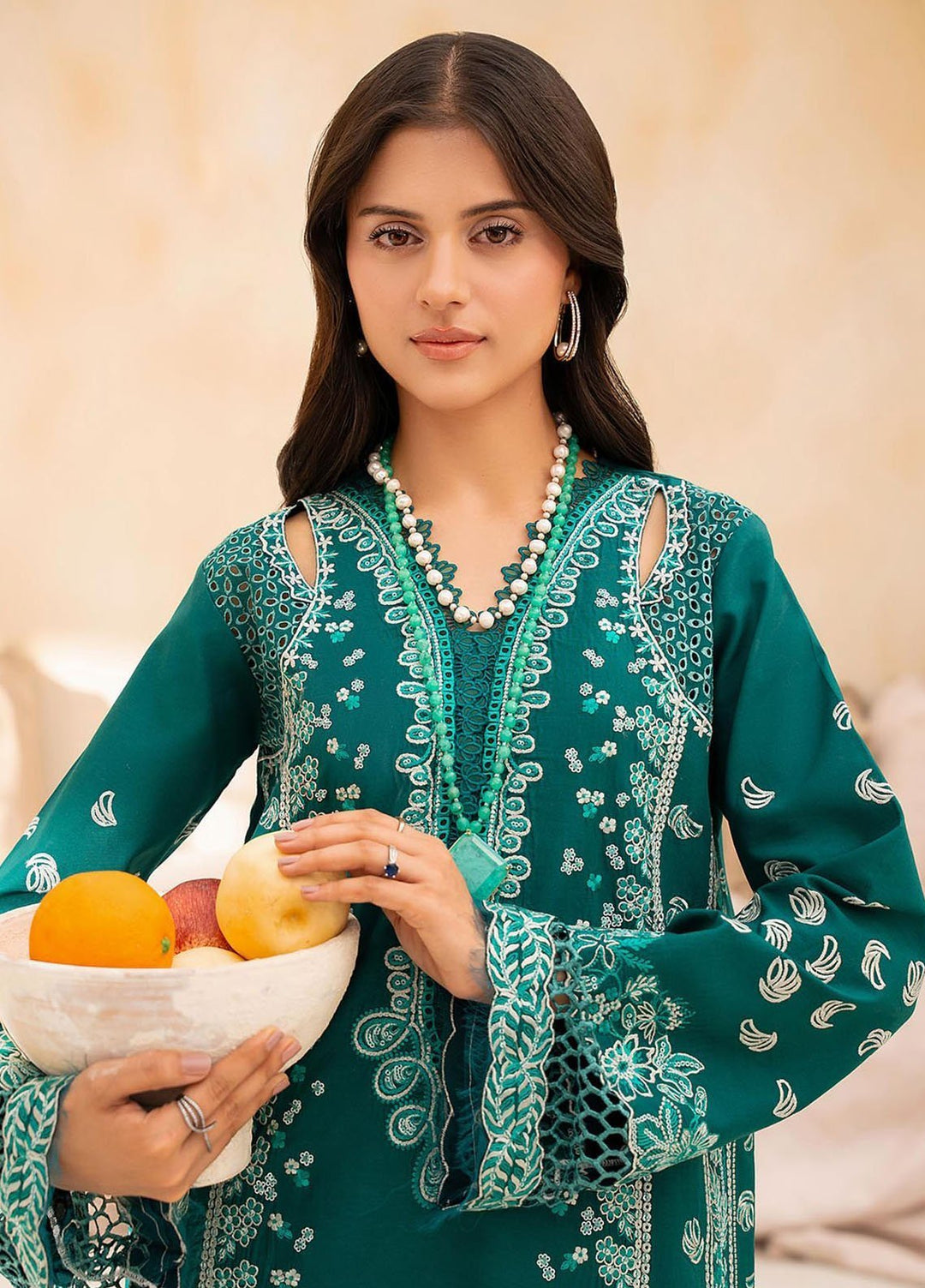 Jahan by Rajbari Embroidered Lawn Suits Unstitched 3 Piece RB25JPF D-5 A Rina - Summer Collection